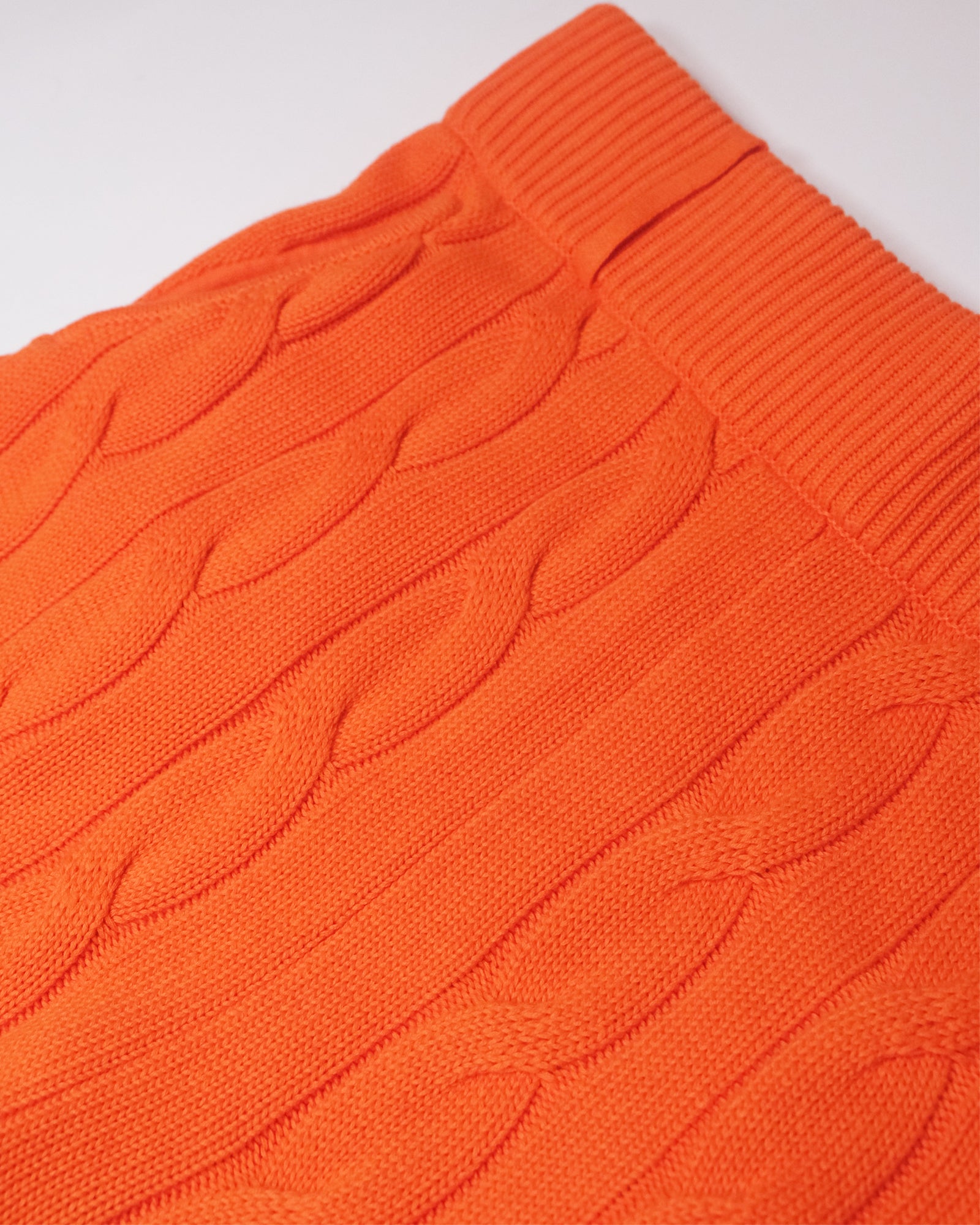 ORANGE CABLE KNIT TROUSERS