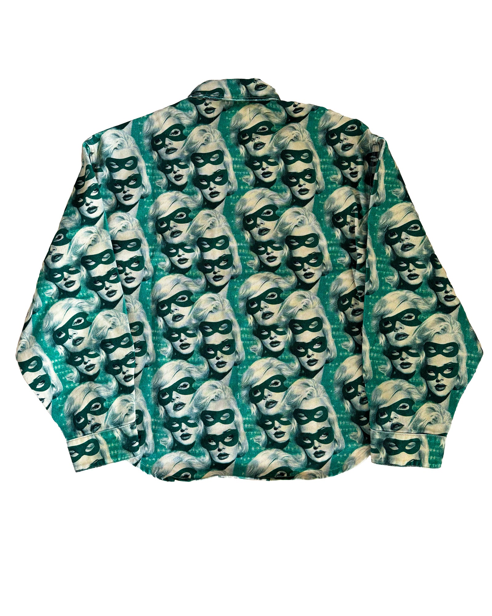 MASK ON DENIM SHIRT JACKET