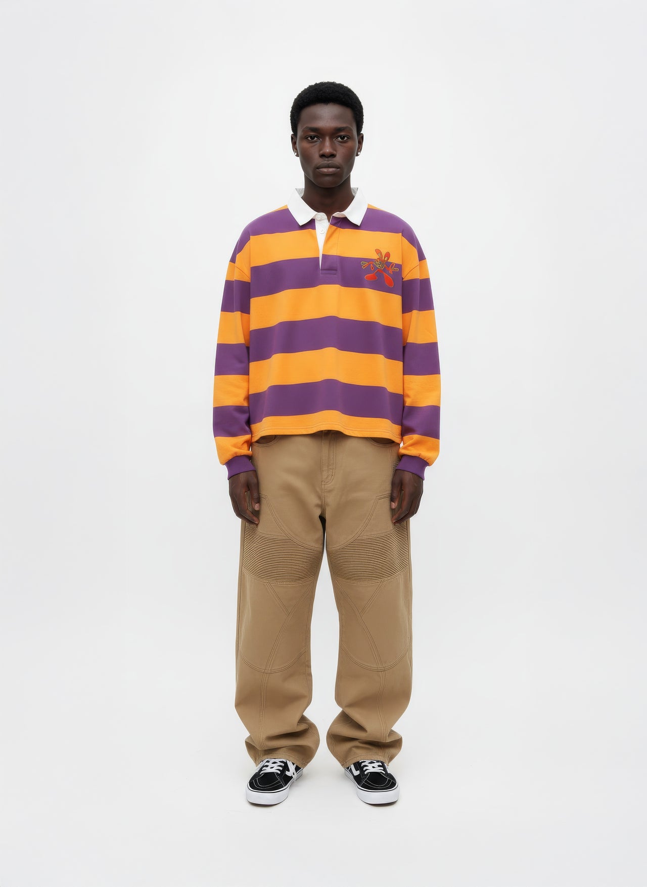 KHAKI BIKER TROUSERS